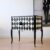 Commode arlequin noir, blanc et or – avec plateau en marbre