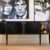sideboard-593.1 Sideboard mit Barfach schwarz – gustavianisch, 1960er