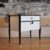 Commode noir et blanc – gustavienne, ferrures en laiton