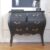 byra-212_f Matt black chest of drawers – Rococo, antique