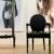 Black armchair – Gustavian, linen upholstery