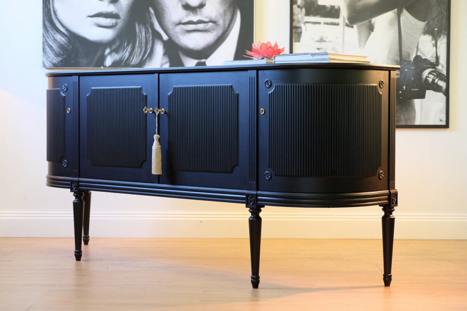 Black sideboard – Gustavian, 1960s