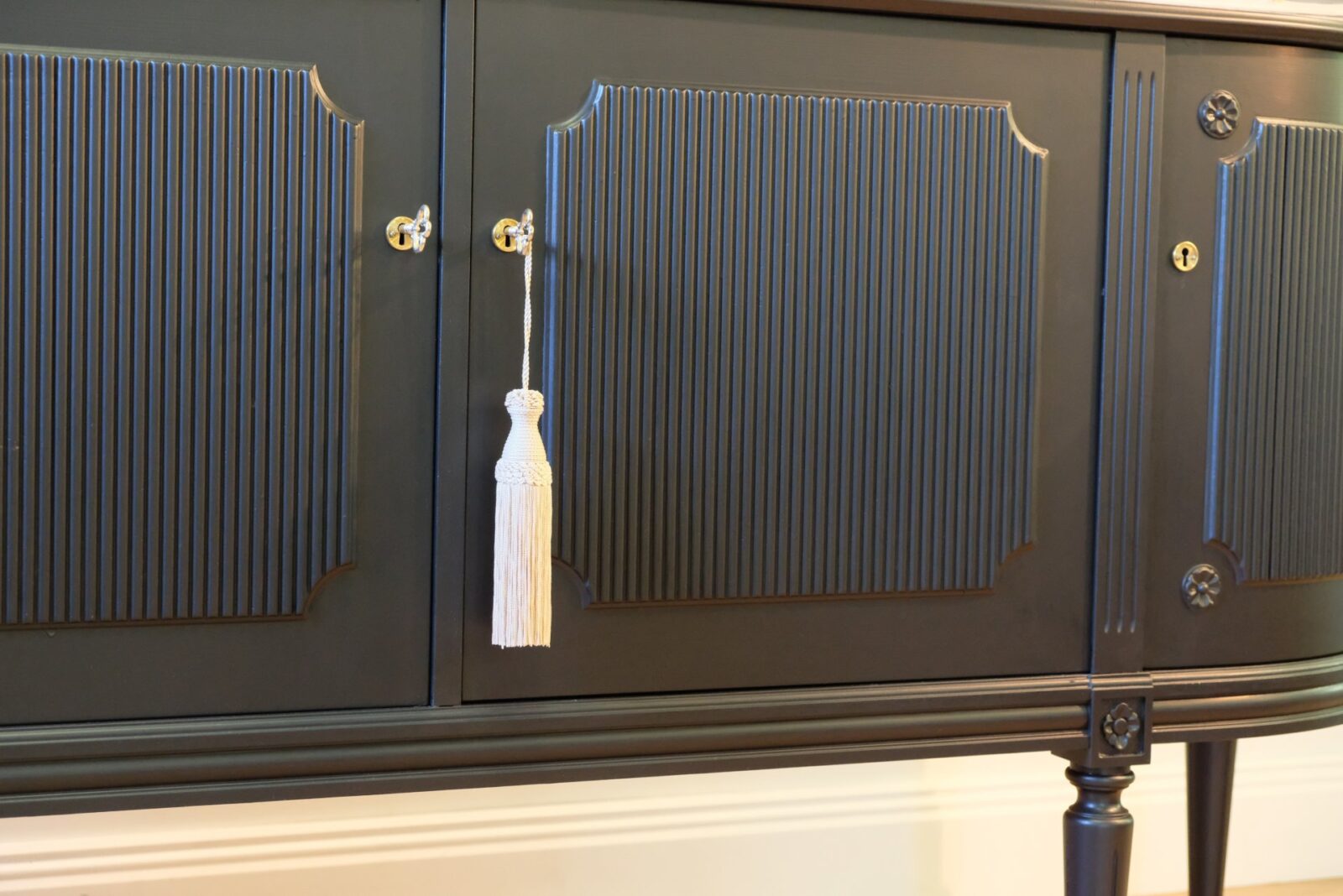 Black sideboard – Gustavian, 1960s