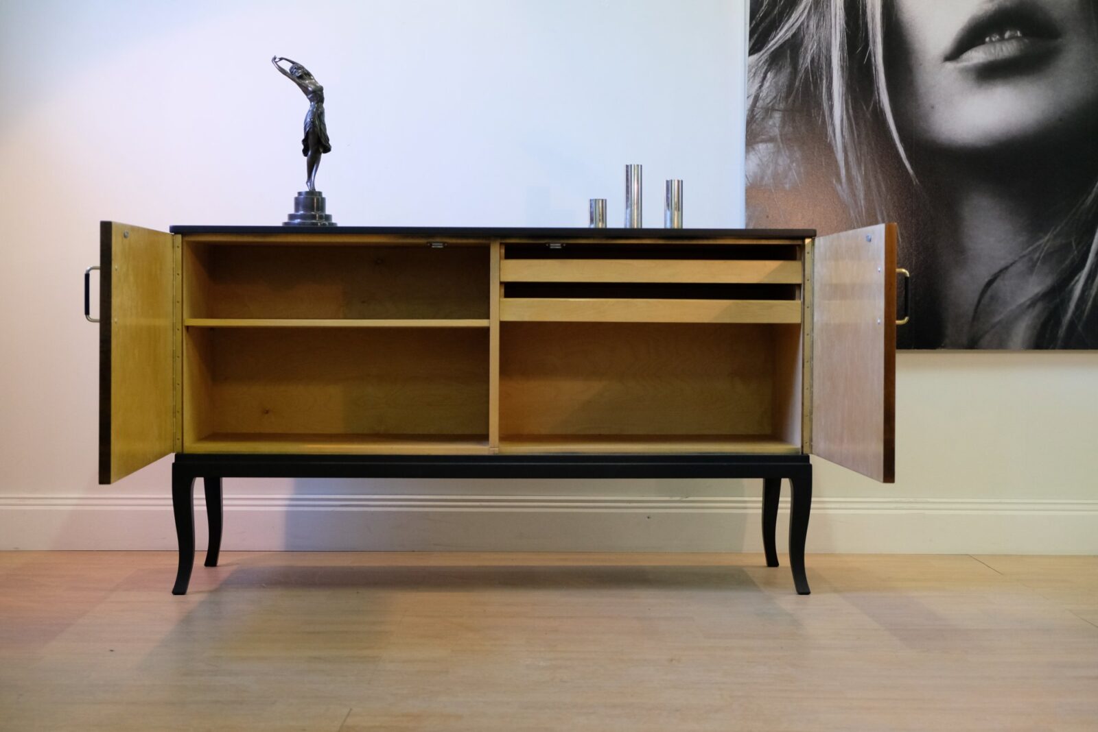 sideboard-596.2_f Sideboard schwarz gemustert – Art déco, um 1930