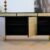 Sideboard schwarz mit Seegras – Vintage, 1960er