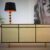Sideboard schwarz mit Seegras – Vintage, 1960er