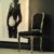 Black, white and gold chair – Rococo, antique