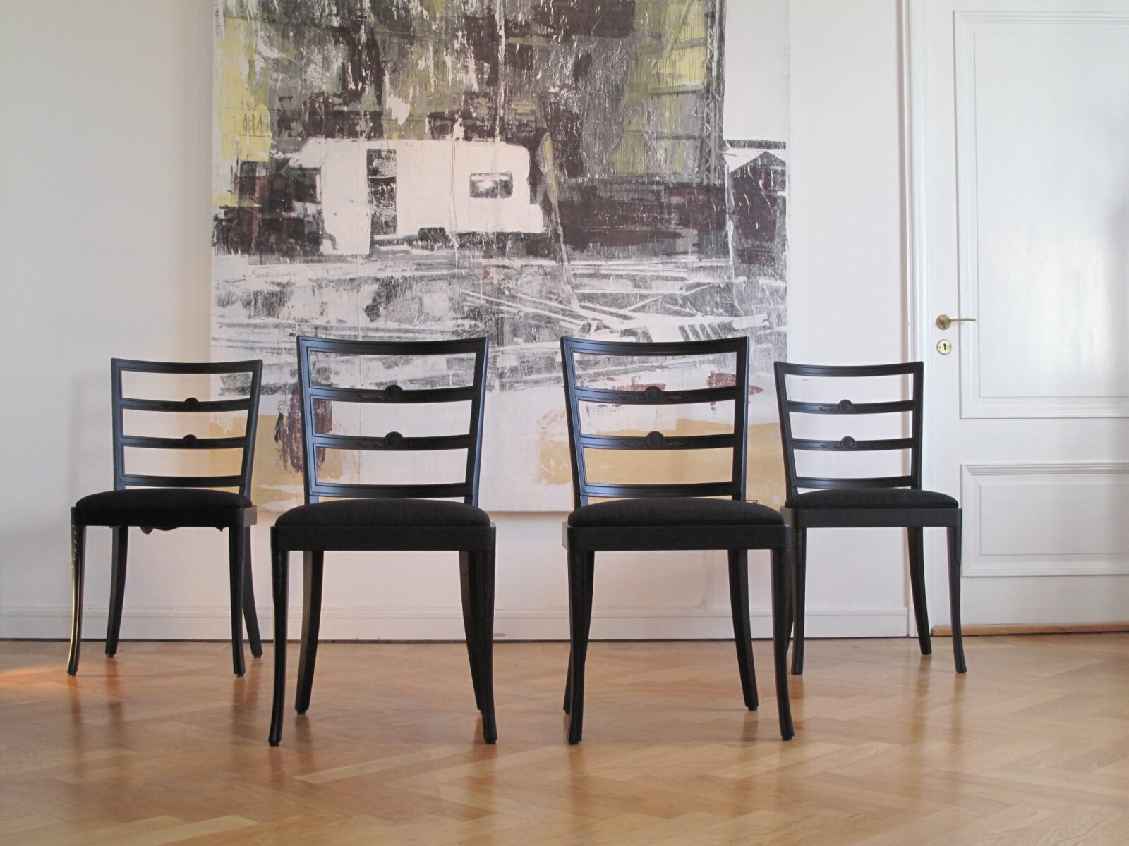 stolar-190.2_f Stühle schwarz, 8er-Set – gustavianisch und Art déco