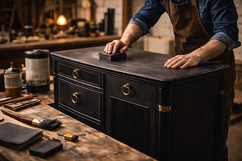 The furniture restoration process